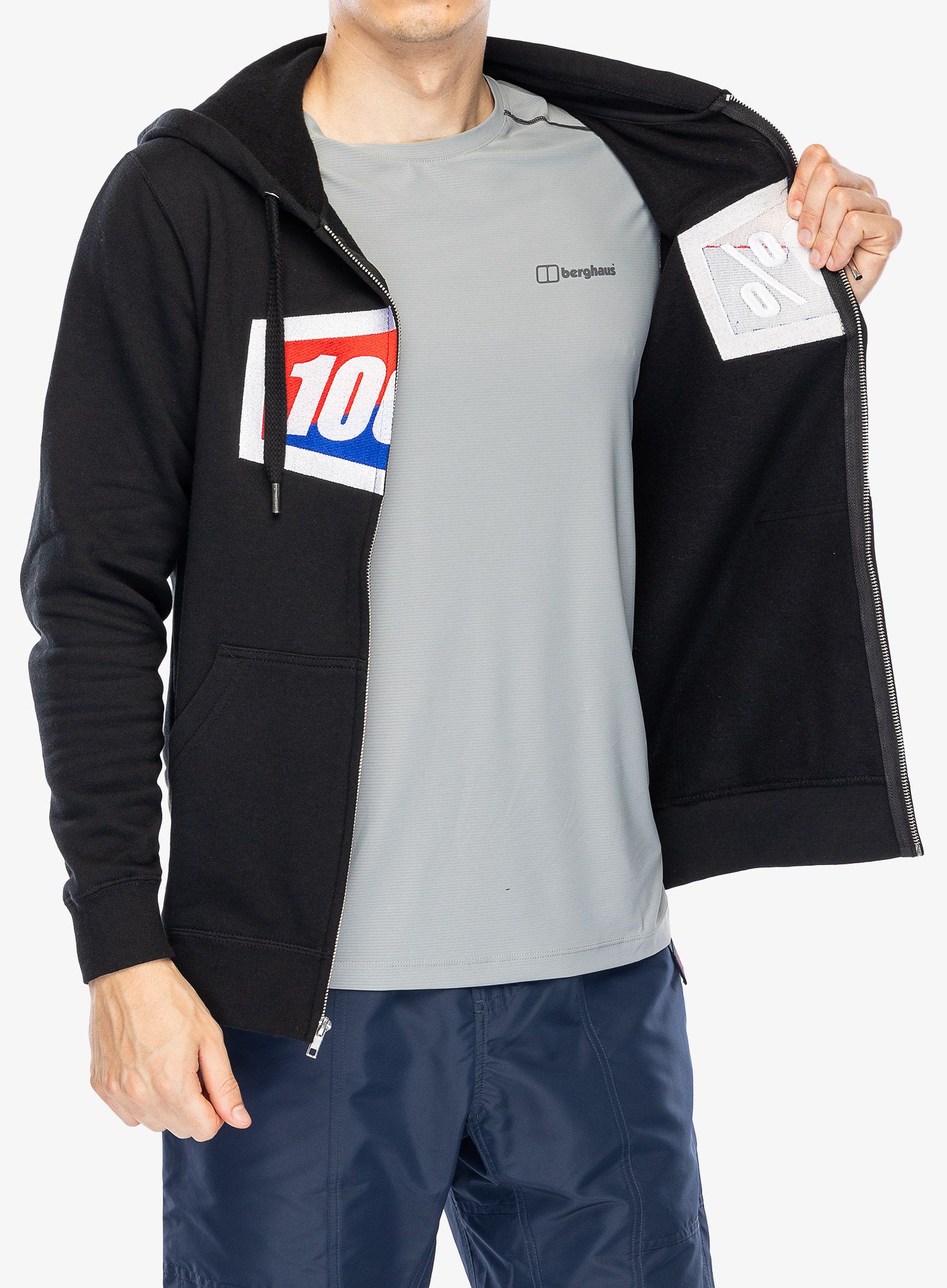 Džemperis su gobtuvu 100% Official Hoodie - black