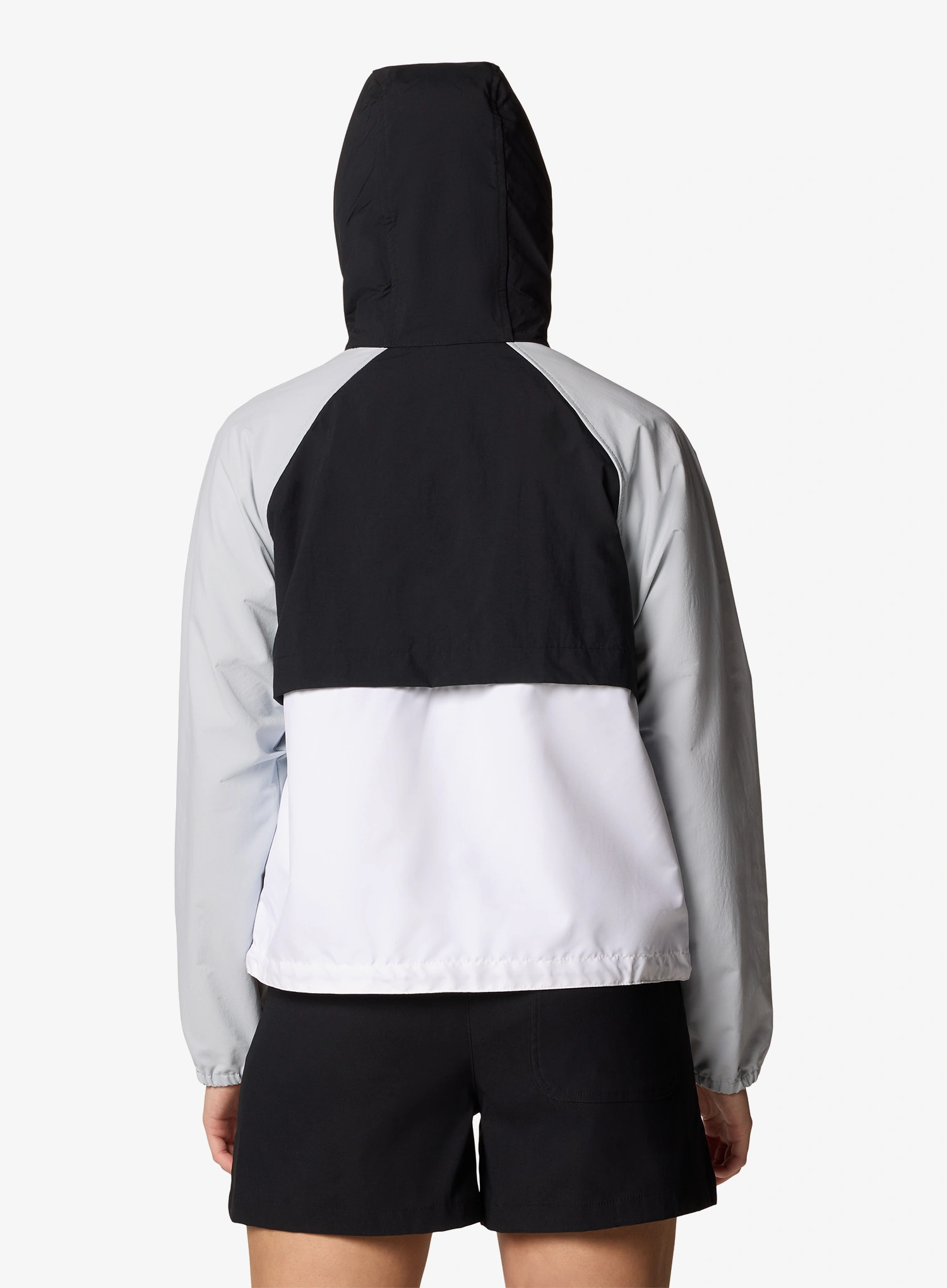 Moteriška neperpučiama striukė Columbia Spire Valley Windbreaker - white/black/cirrus grey