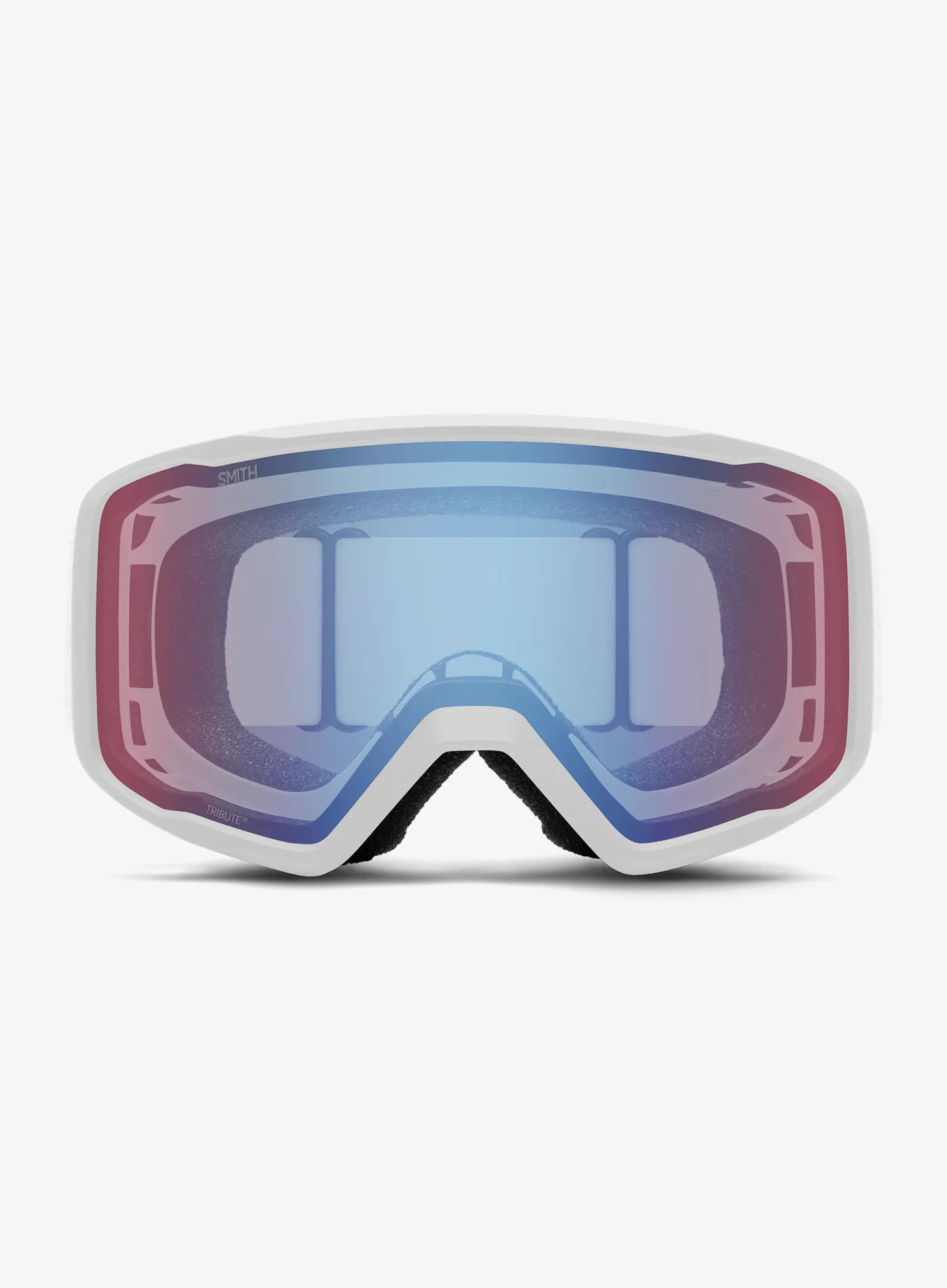Slidinėjimo akiniai Smith Tribute - white/blue sens mirror antifog