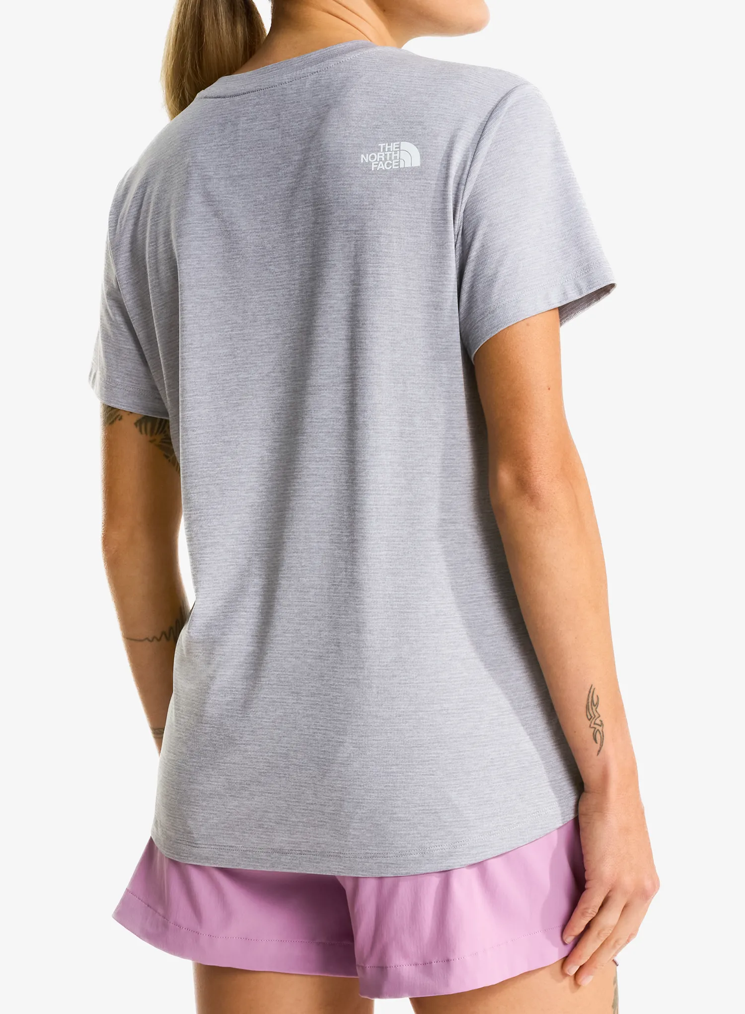 Moteriški marškinėliai The North Face Flex S/S Tee Reg - pale grey heather