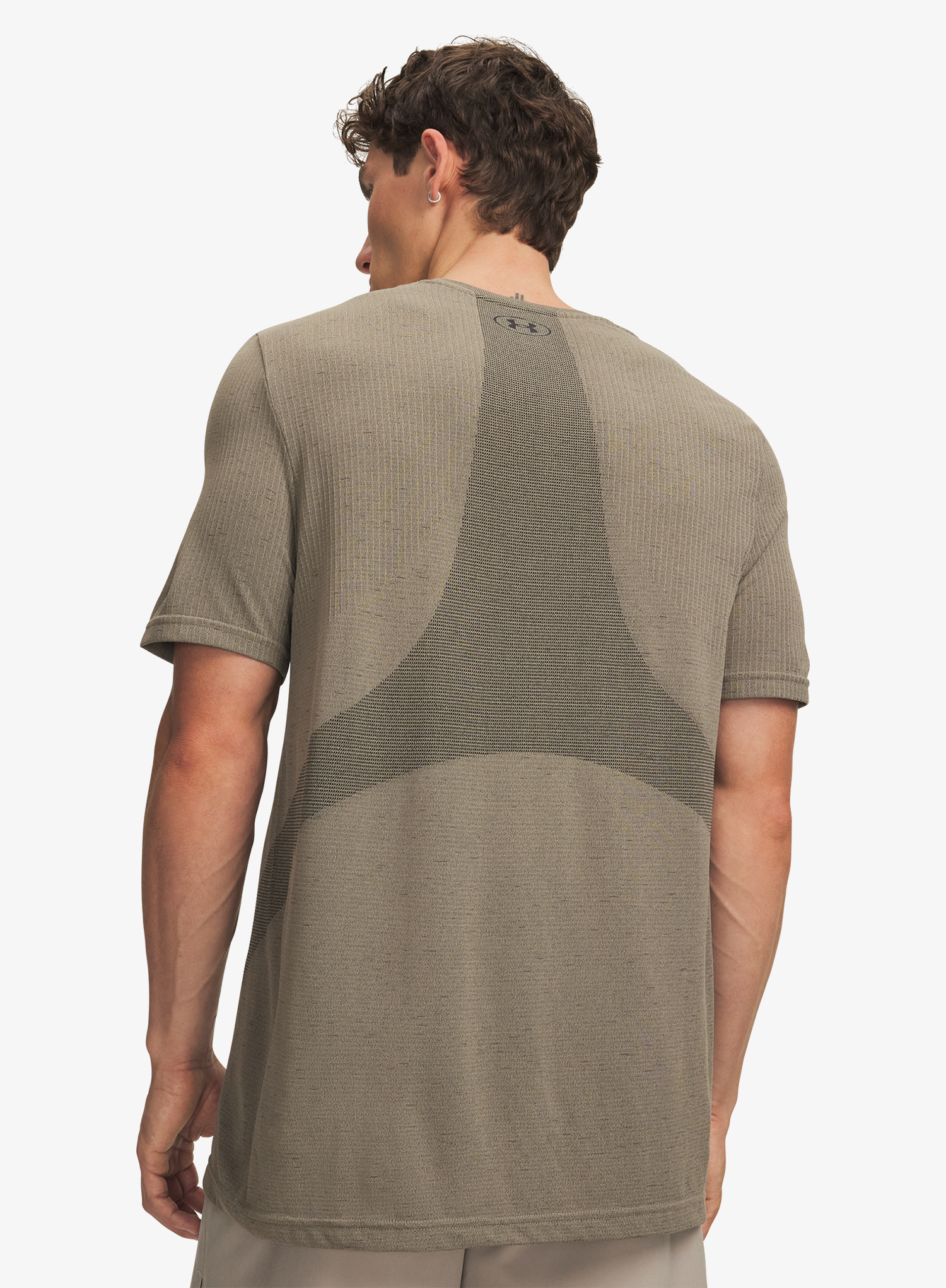 Greitai džiūstantys marškinėliai Under Armour Vanish Seamless SS - timberwolf taupe/u.black