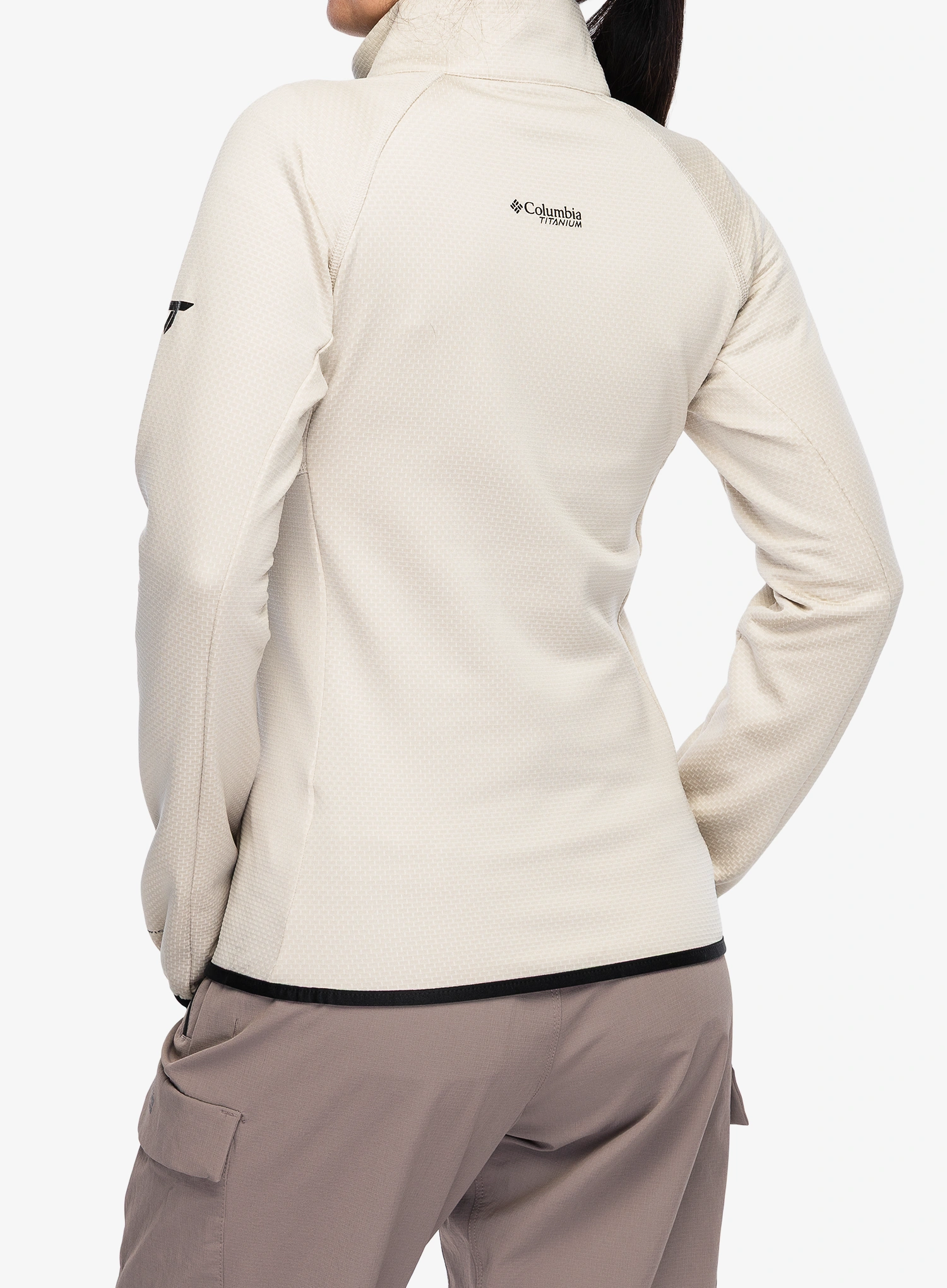 Flisinis džemperis moterims Columbia Triple Canyon Grid Fleece Full Zip - dark stone/black