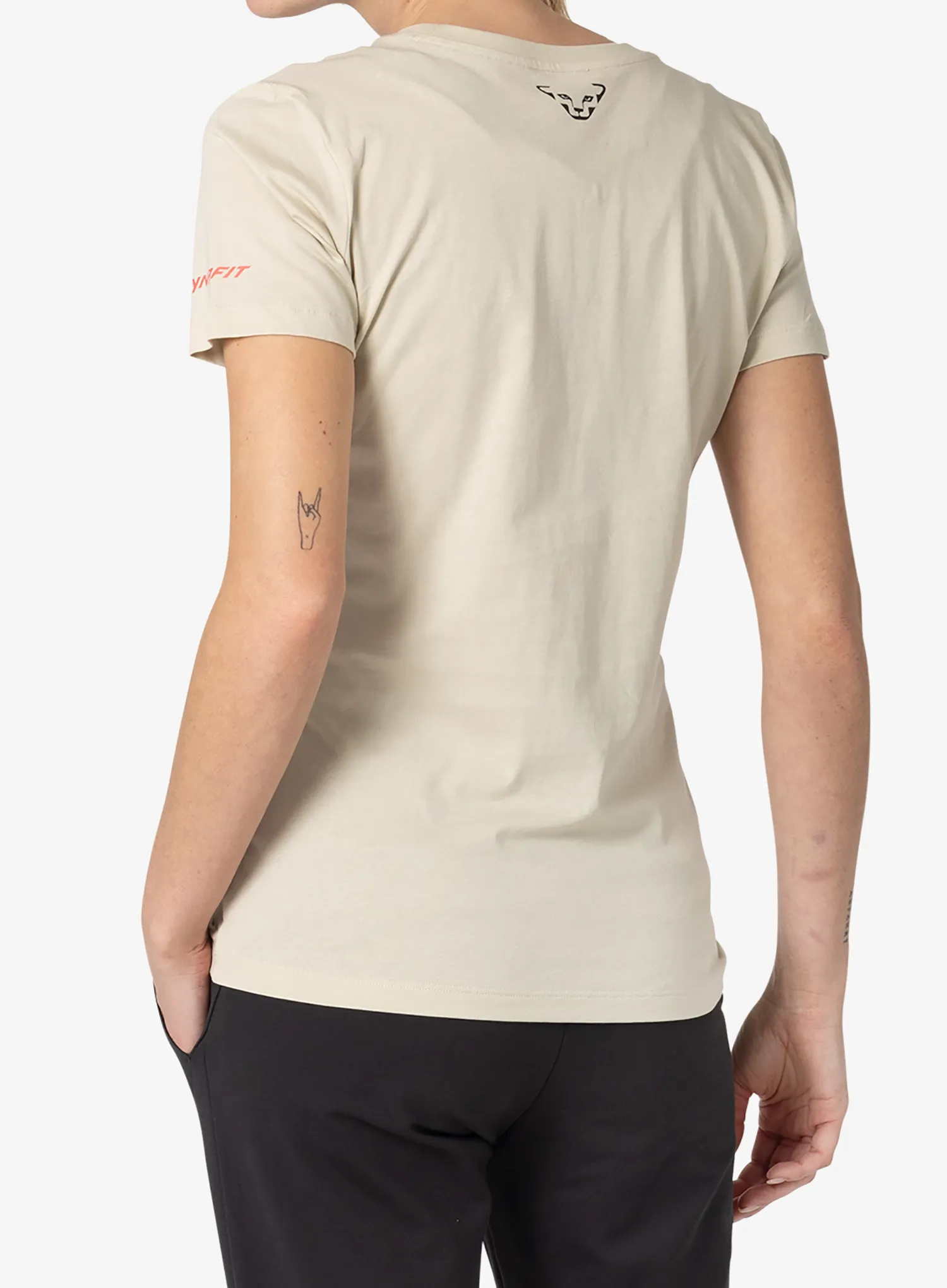 Medvilniniai marškinėliai moterims Dynafit Graphic CO S/S Tee - overcast/tabloid