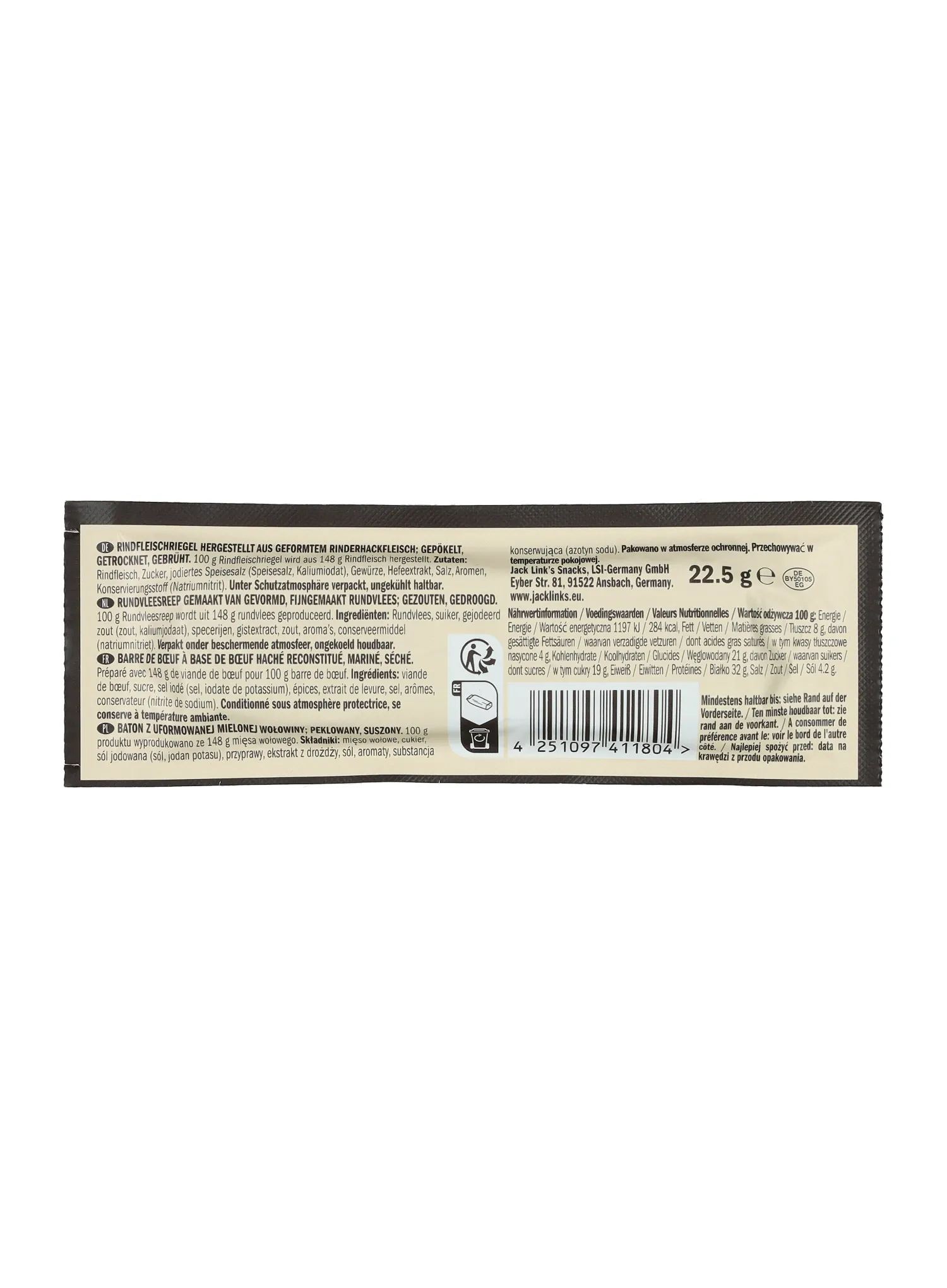 Vytinta jautiena Jack Link's Beef Protein Bar Original 22,5 g