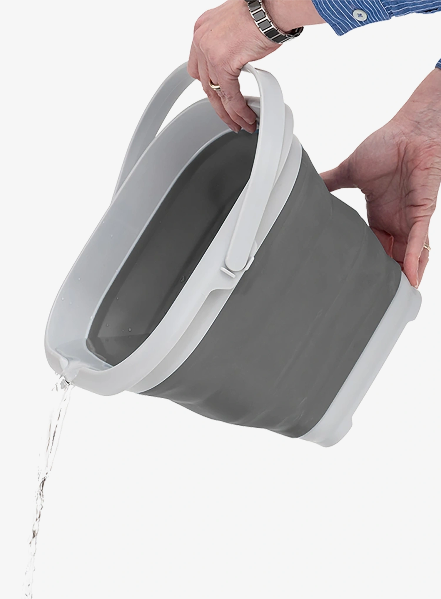 Kibirėlis Outwell Collaps Bucket Square w/lid - grey mist