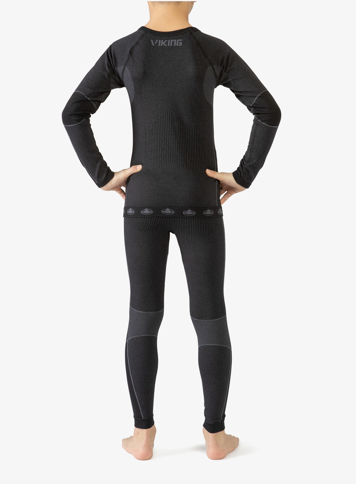 Termoaktyvus apatinis trikotažas vaikams Viking Base Layer Riko Set - black