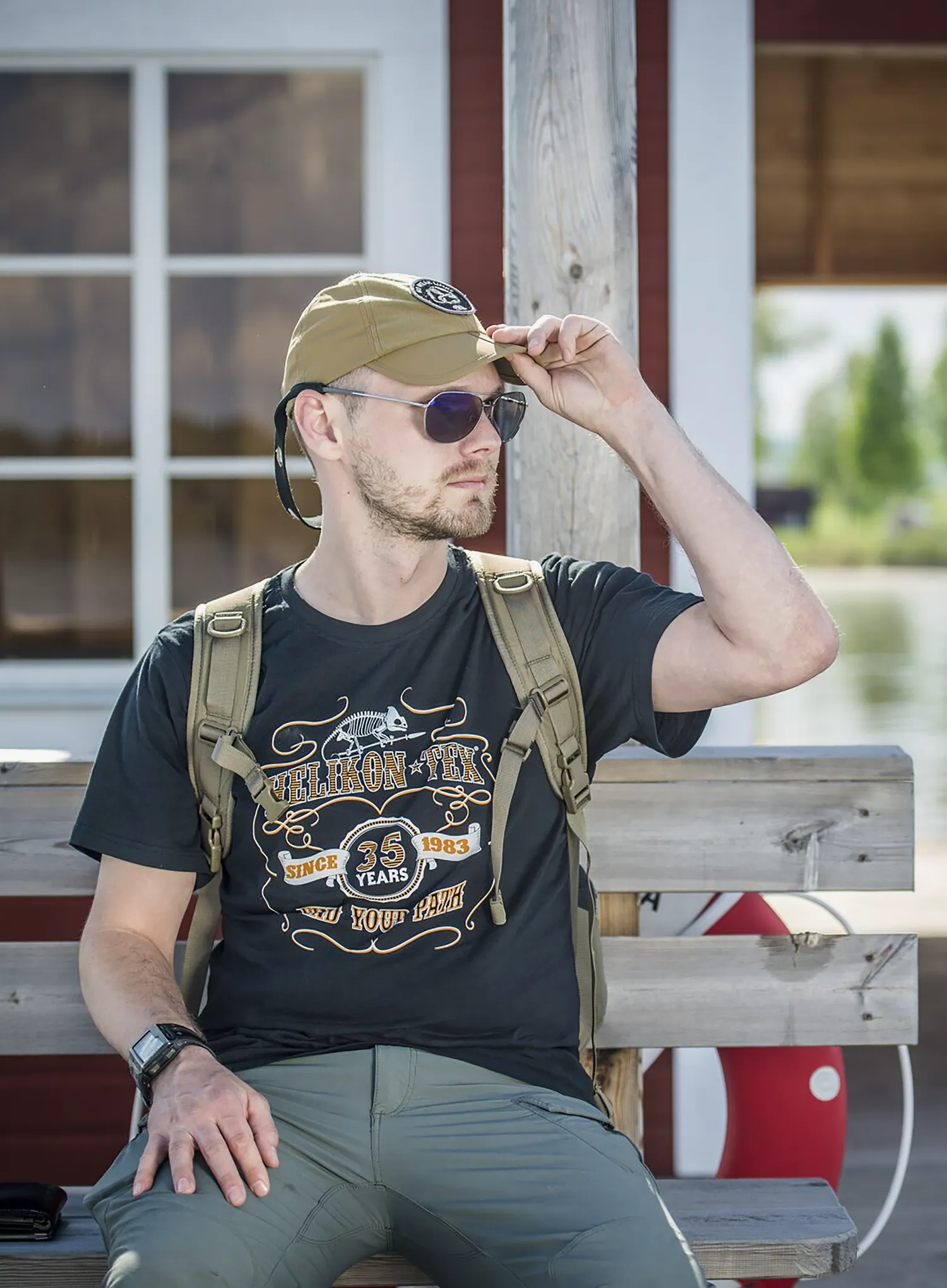 Kepurė su snapeliu Helikon-Tex Baseball Folding - coyote/coyote