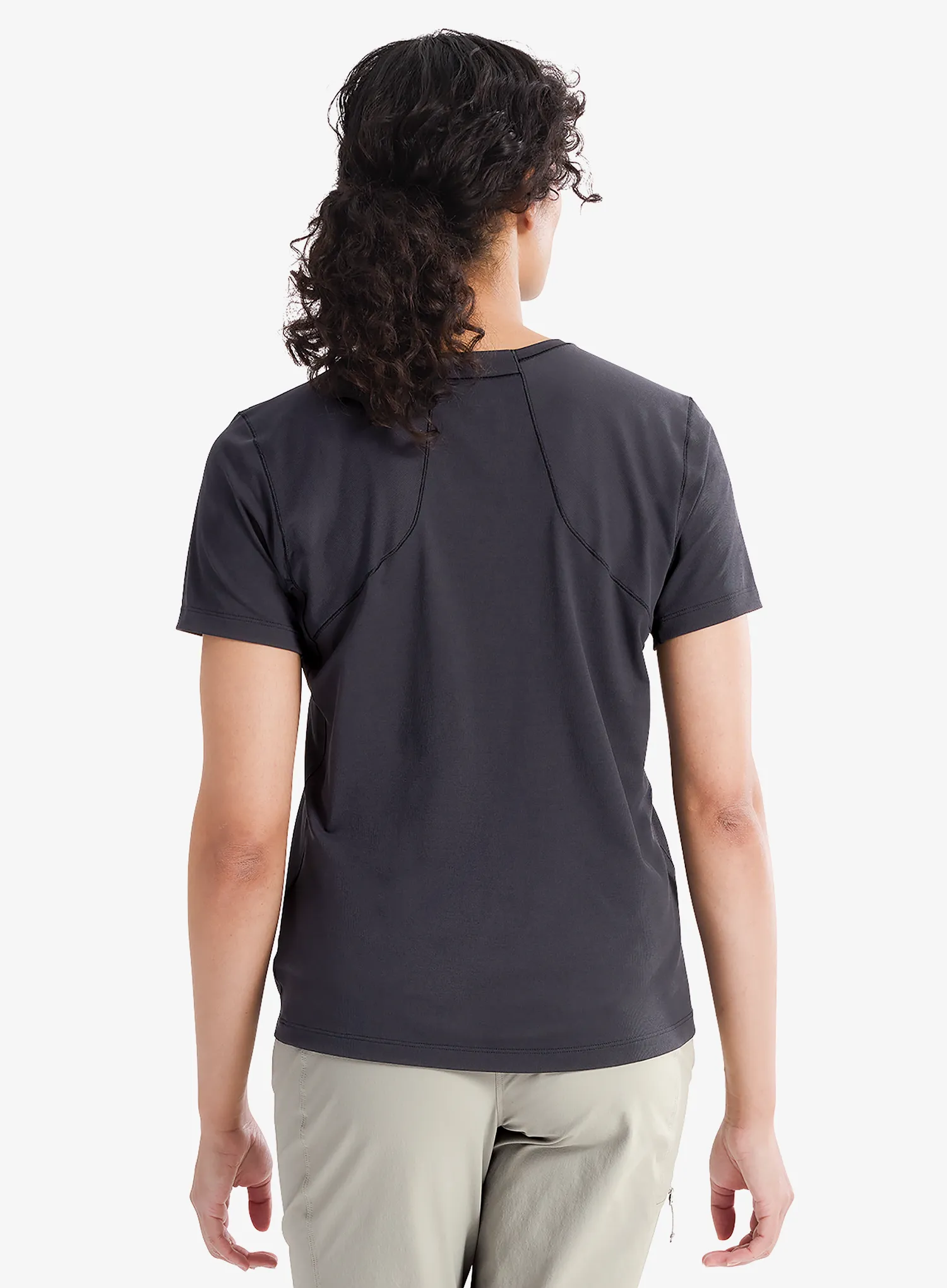 Moteriški laipiojimo marškinėliai Arcteryx Sunna Crew SS - black