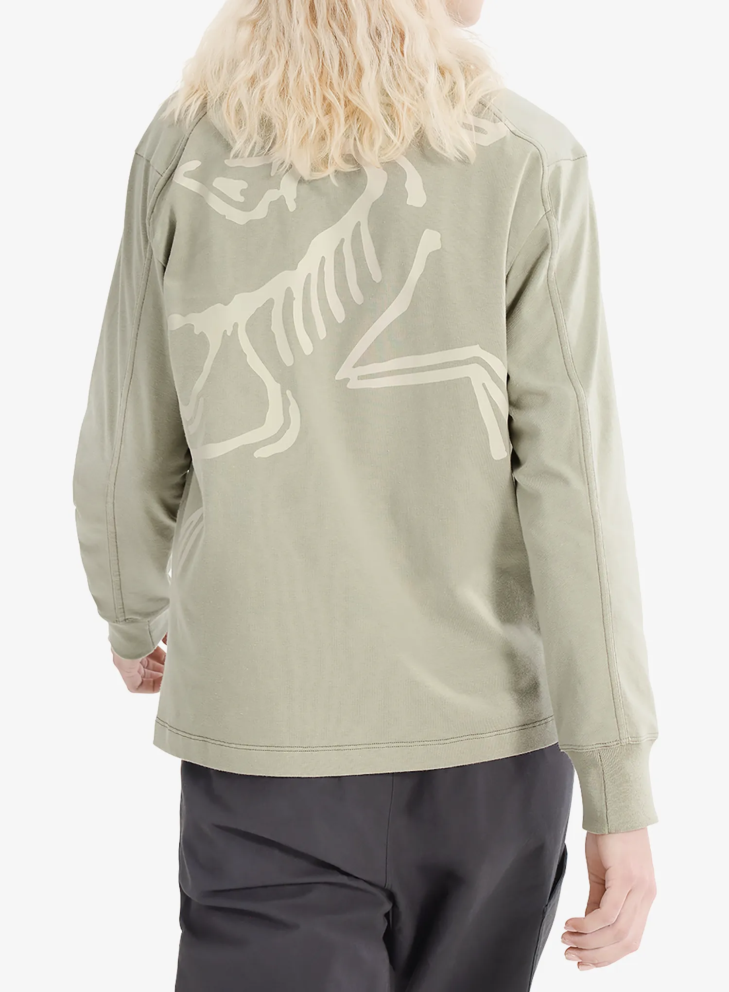 Moteriškas laipiojimo džemperis Arcteryx Kragg Cotton Bird Crew LS - habitat