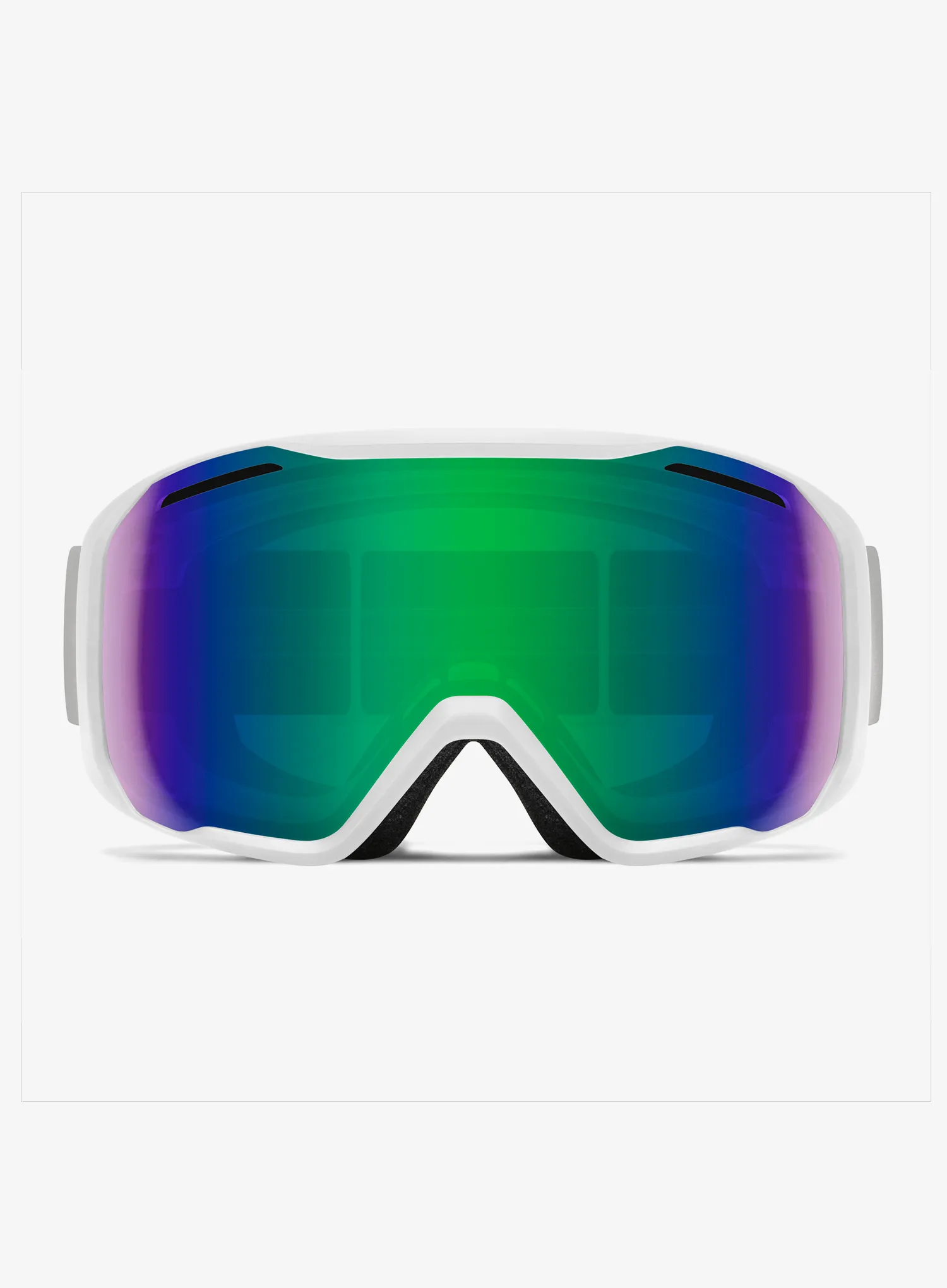 Slidinėjimo akiniai Smith Blazer - white/green sol mirror antifog