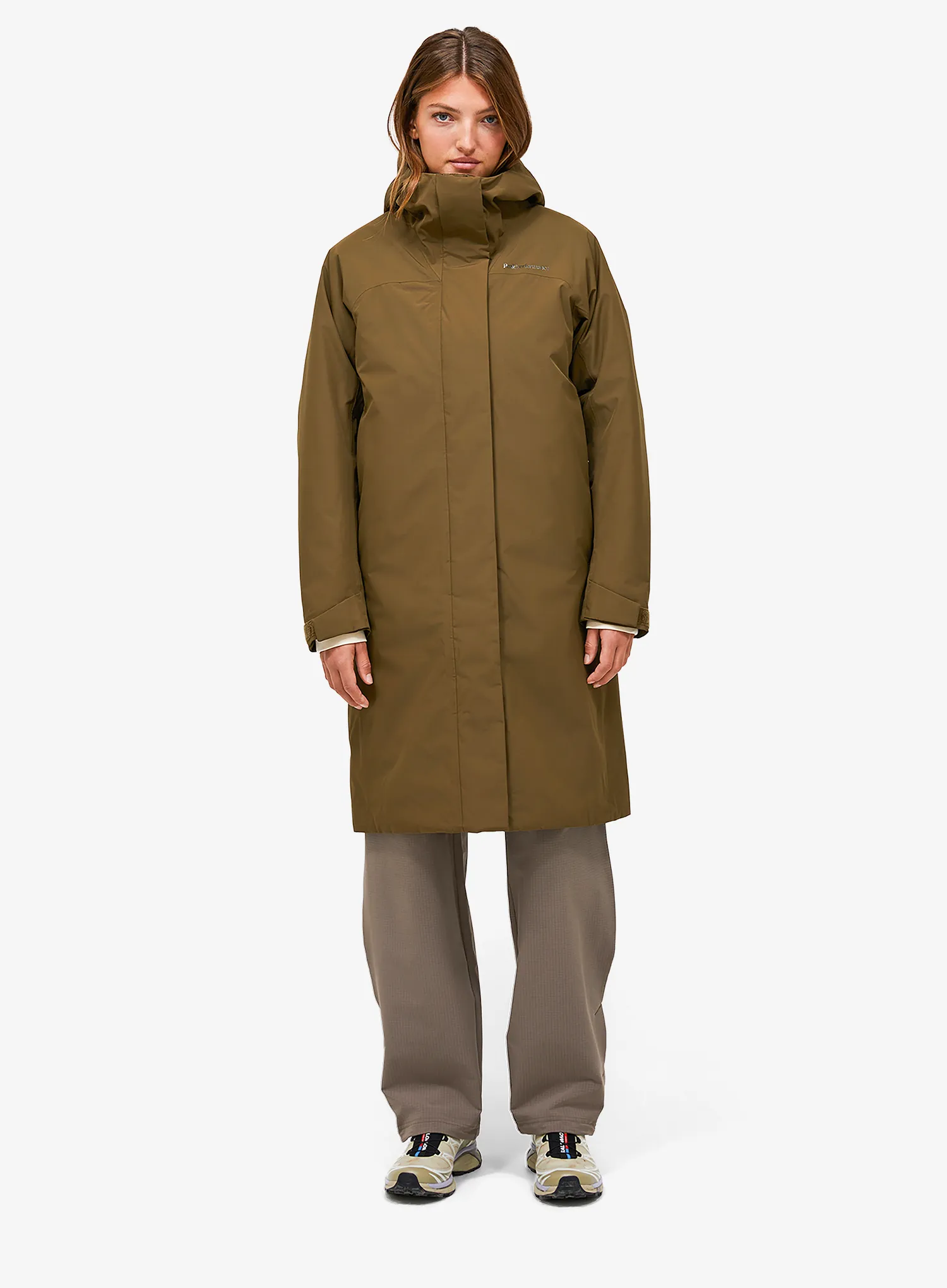 Moteriška striukė Peak Performance Treeline Hipe 2L Insulated Shell Parka   - meadow moss