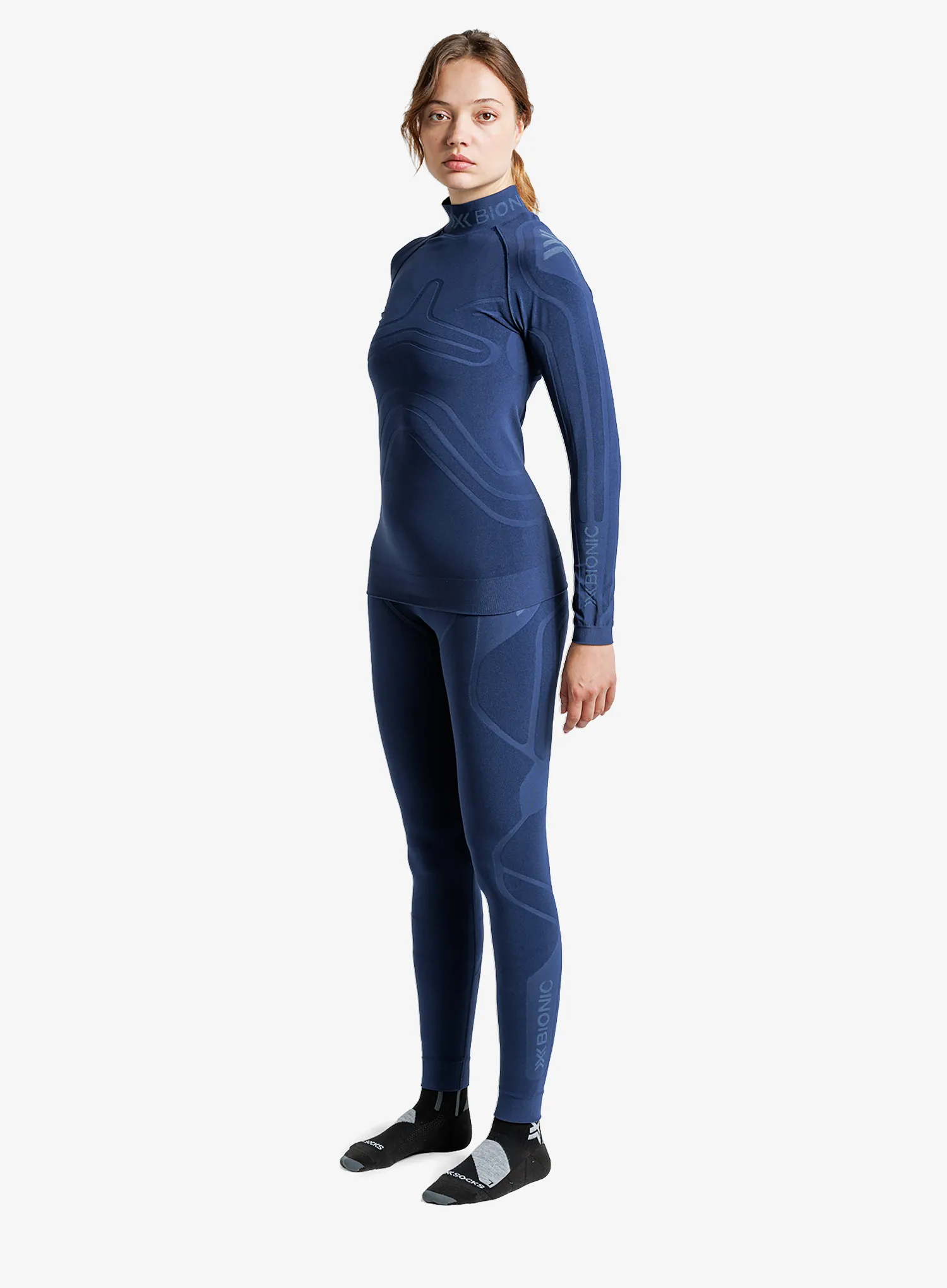 Moteriškas termoaktyvus džemperis X-Bionic Heatloop Shirt LS - marine