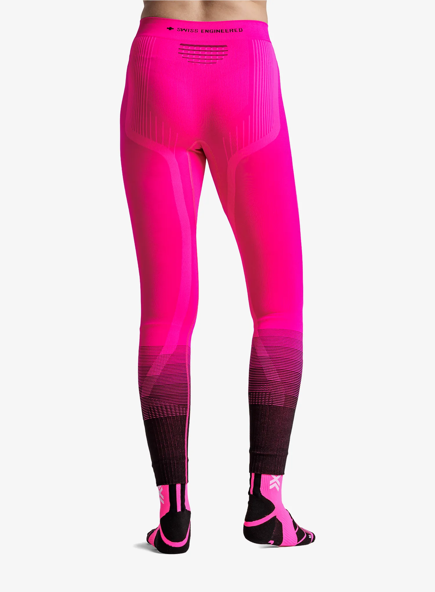 Moteriškos termo tamprės X-Bionic Invent Graphics Pants - fluo pink/x white