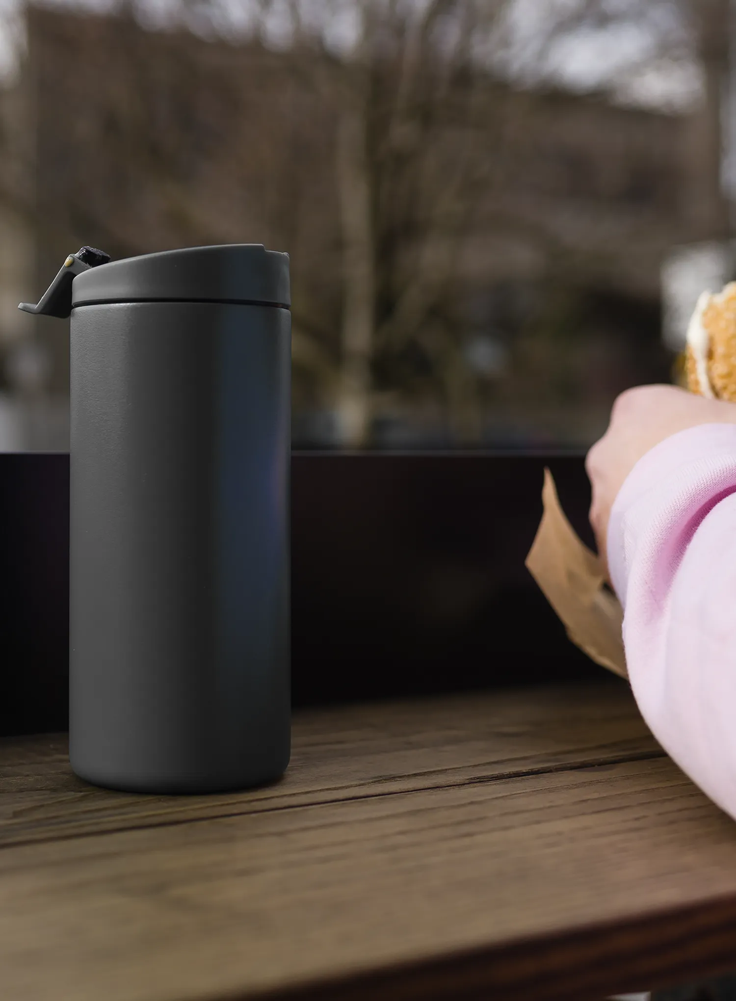 Termo gertuvė MiiR Flip Traveler 12 oz (355 ml) - basal gray