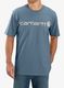 Medvilniniai marškinėliai Carhartt Core Logo T-Shirt S/S - thundercloud heather