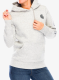 Džemperis su gobtuvu moteriškas Carhartt Logo Sleeve Graphic Sweatshirt - asphalt heather nep