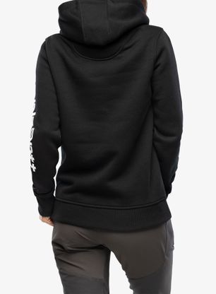 Džemperis su gobtuvu moteriškas Carhartt Logo Sleeve Graphic Sweatshirt - black