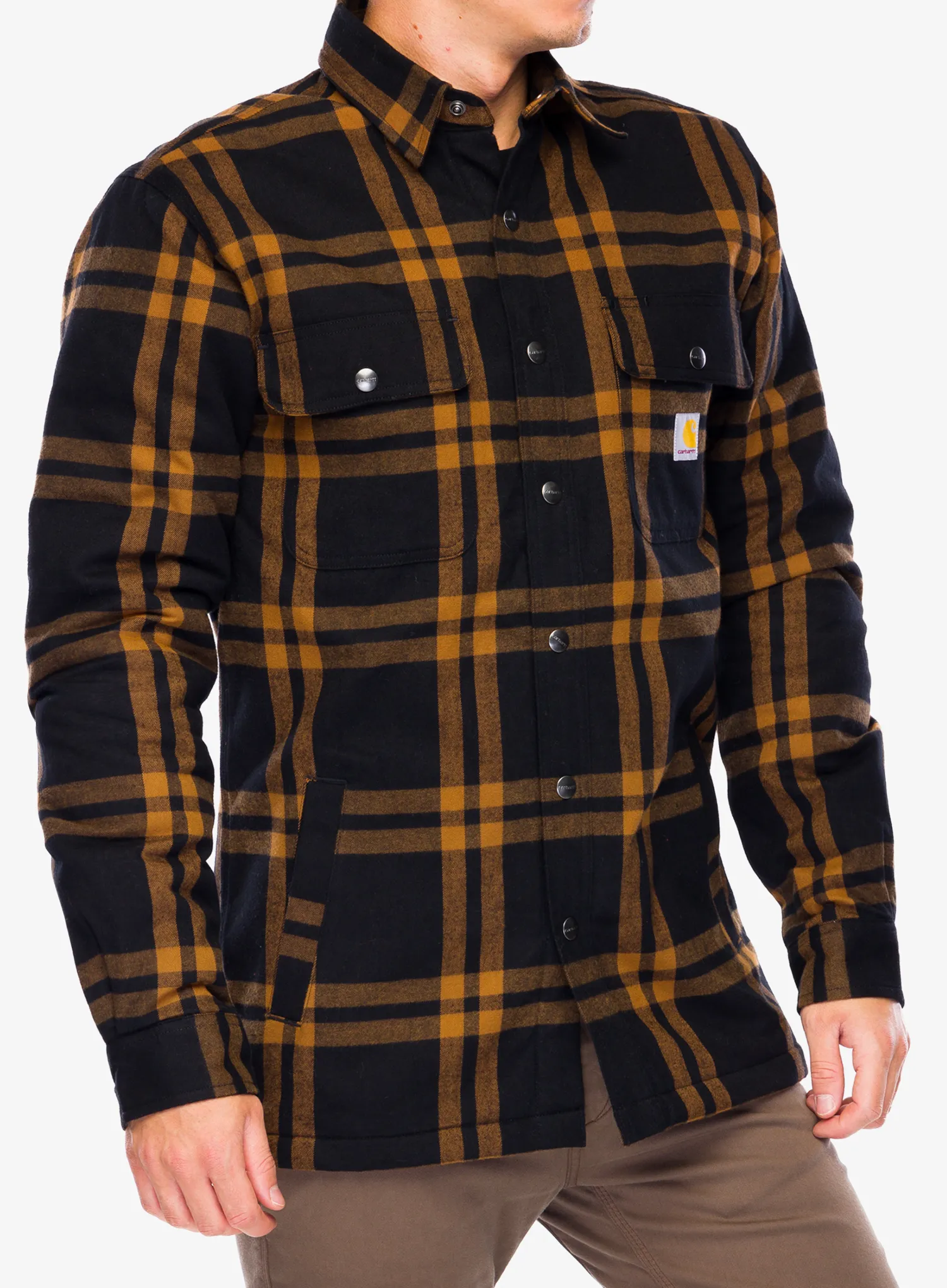 Marškiniai Carhartt Roane Hooded Shirt Jac - black