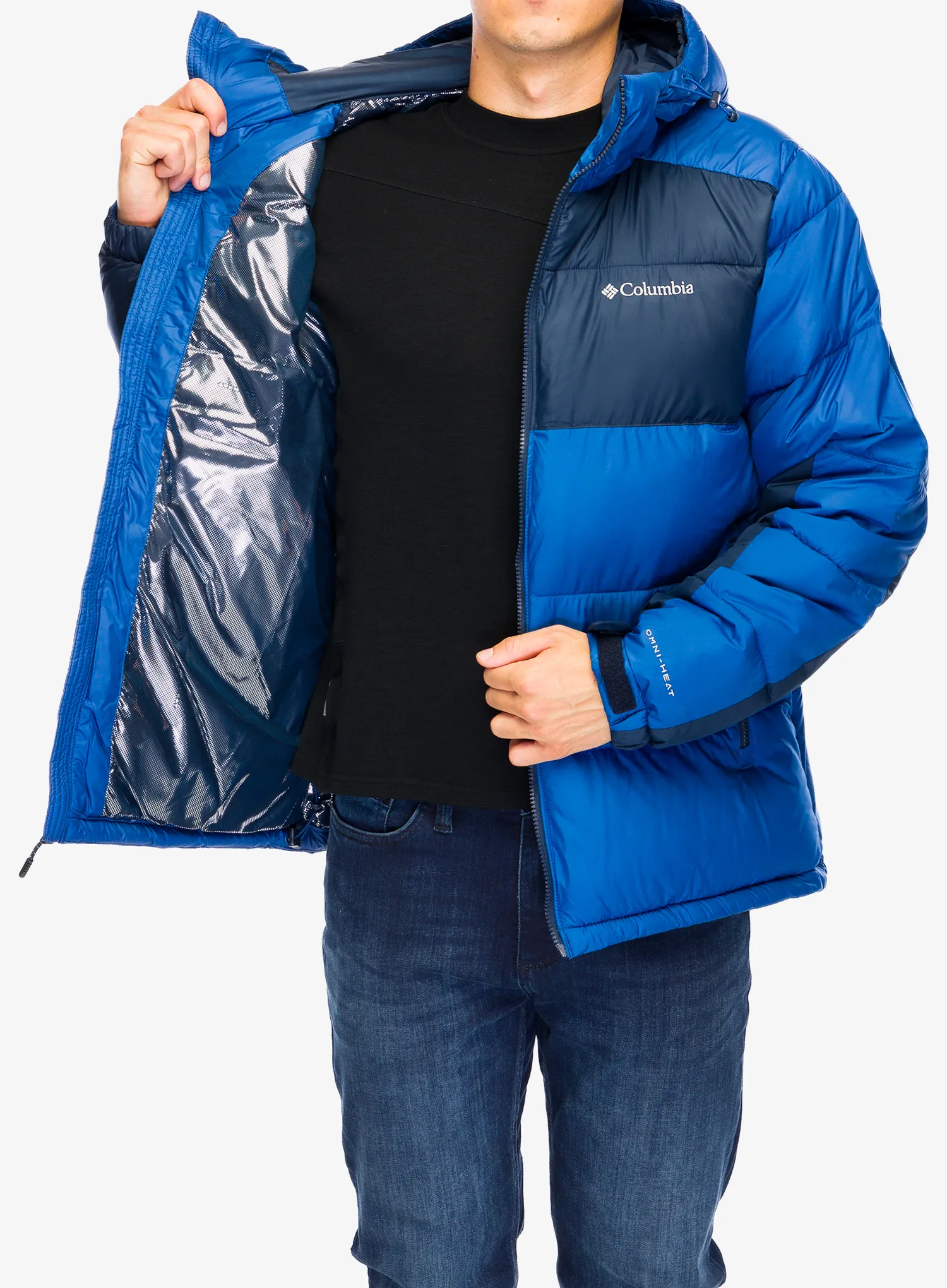 Šilta striukė Columbia Pike Lake II Hooded Jacket - mountain blue/collegiate navy