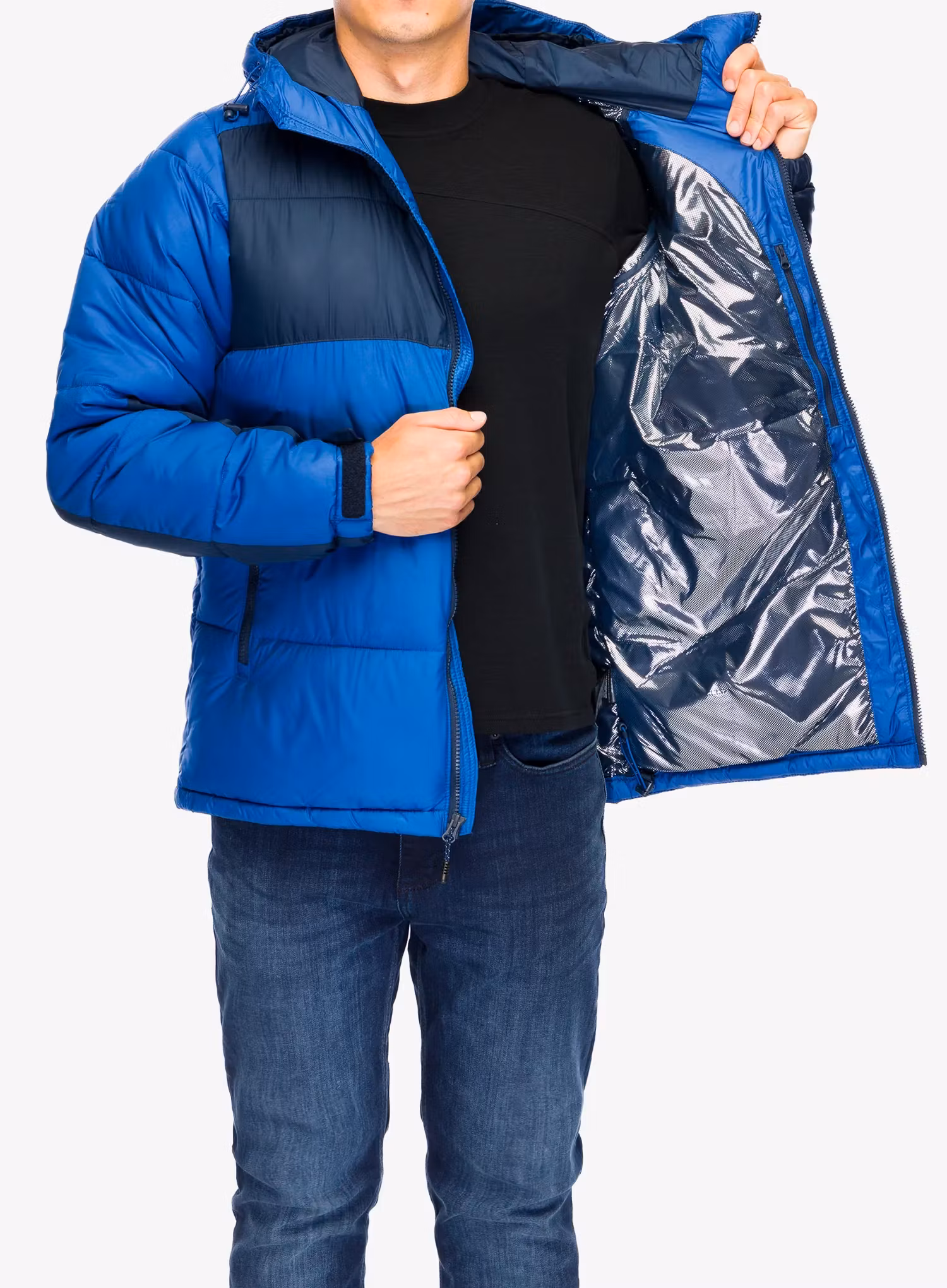 Šilta striukė Columbia Pike Lake II Hooded Jacket - mountain blue/collegiate navy