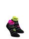 Kojinės bėgimo Compressport Pro Racing Socks v4.0 Ultralight Run Low - black/safe yellow/neo pink