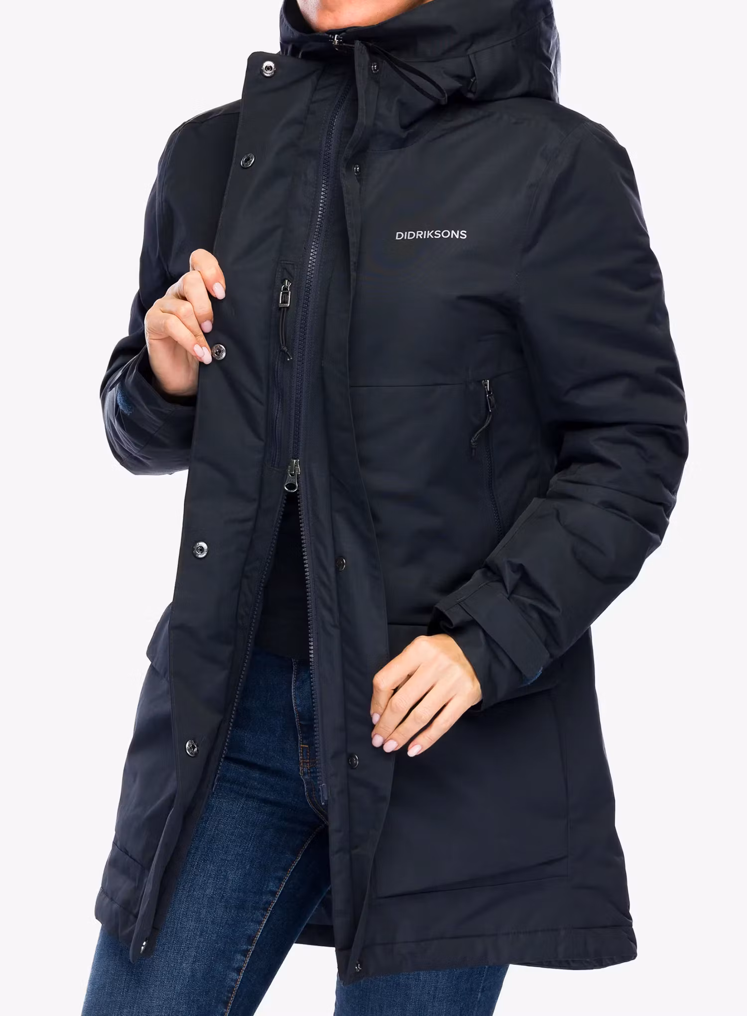 Šilta moteriška striukė Didriksons Frida Parka 7 - dark night blue