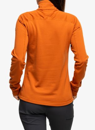 Flisinis džemperis moterims Fjallraven Abisko Lite Fleece Half Zip - terracotta brown