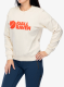 Džemperis moterims Fjallraven Logo Sweater - chalk white/flame orange
