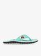 Baseino šlepetės moterims Gumbies Islander Canvas Flip-Flops - mint multi logo