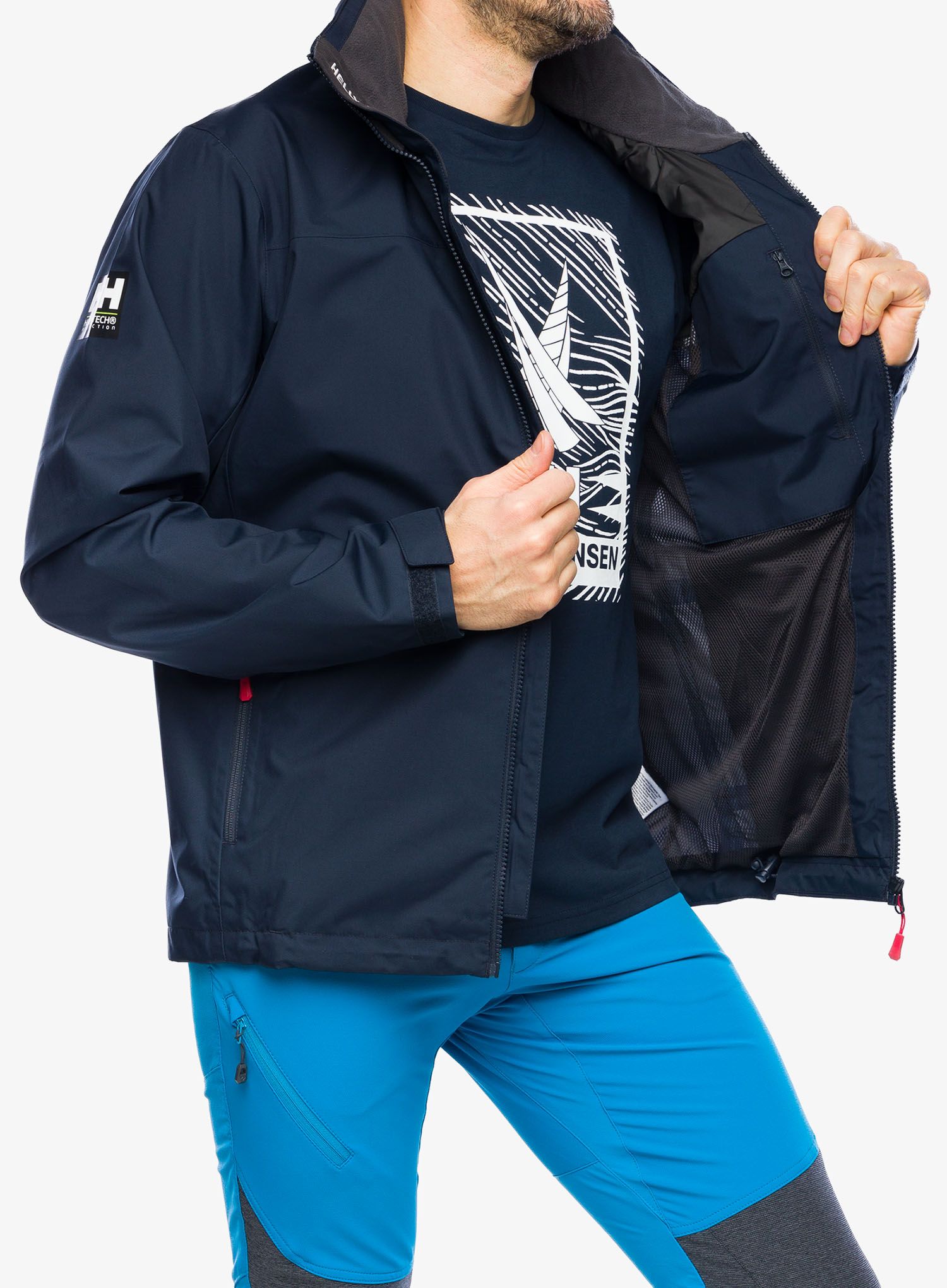 Lietaus striukė Helly Hansen Crew Hooded Jacket 2.0 - navy | 8a