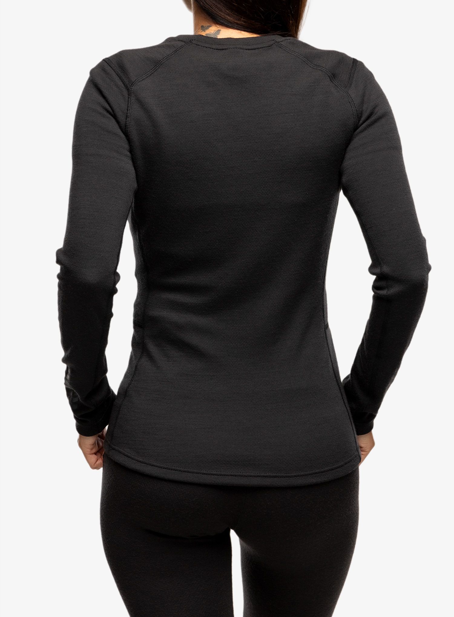 Termo džemperis moteriškas Helly Hansen LIFA Merino Midweight Crew - black/black gum