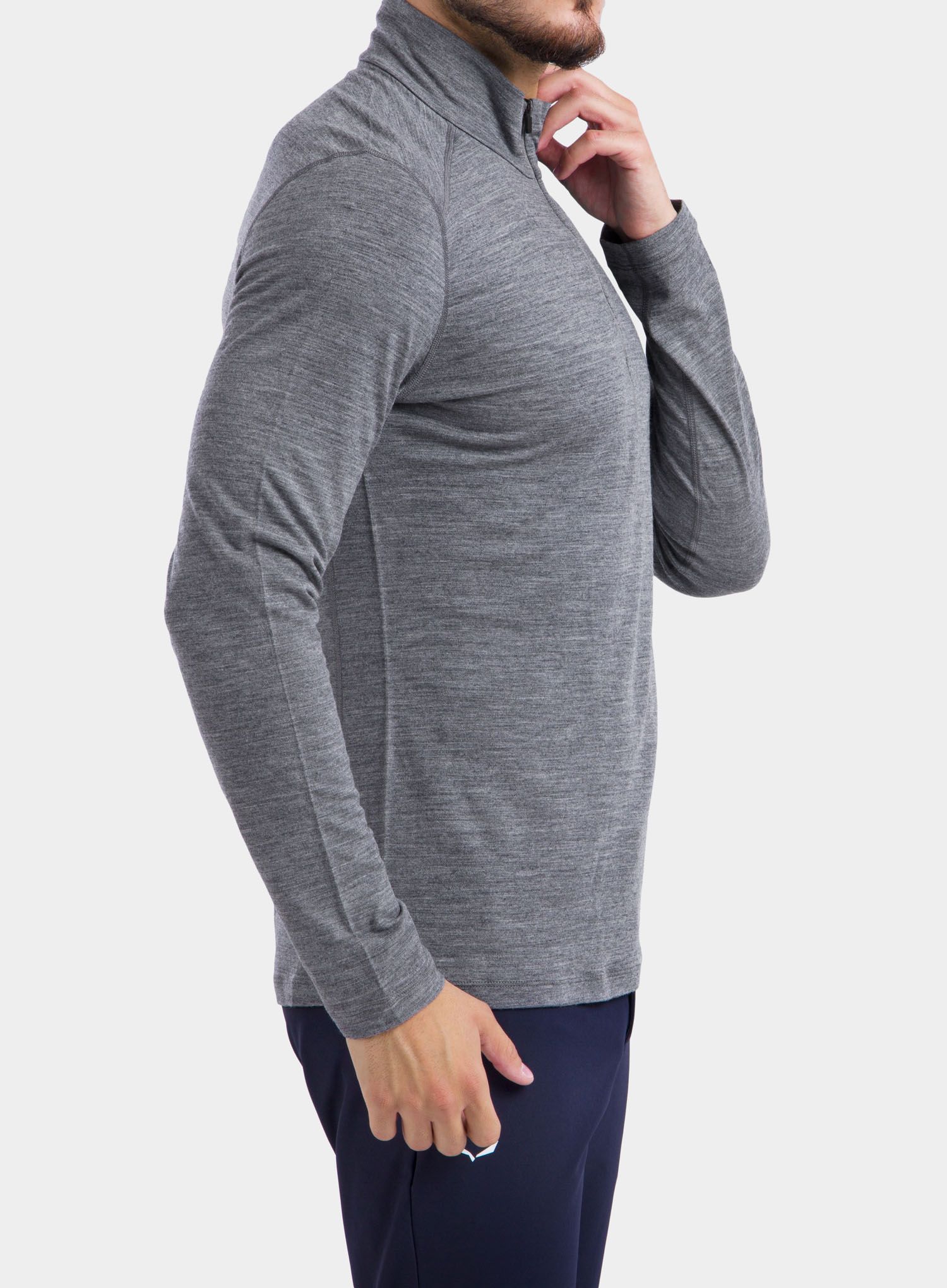 Termoaktyvus džemperis Icebreaker 200 Oasis L/S Half Zip - gritstone hthr