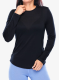 Džemperis moterims Icebreaker Merino 125 Cool-Lite Sphere III LS Tee - black