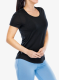 Moteriški marškinėliai Icebreaker Merino 125 Cool-Lite Sphere III SS Scoop - black