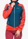 Moteriška softshell striukė La Sportiva Aequilibrium Softshell Jacket - storm blue/cherry tomato