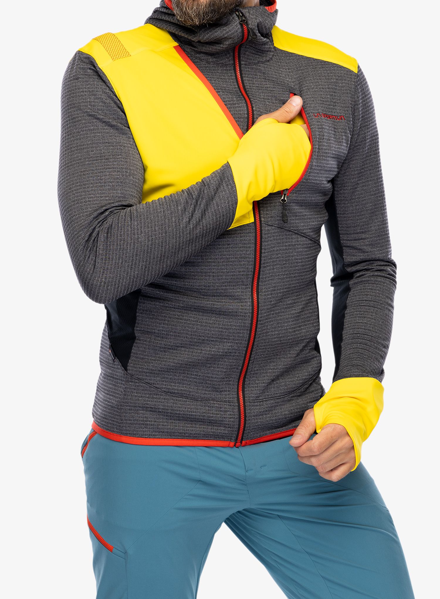 Vyriškas džemperis La Sportiva Aequilibrium Thermal Hoody  - black/yellow