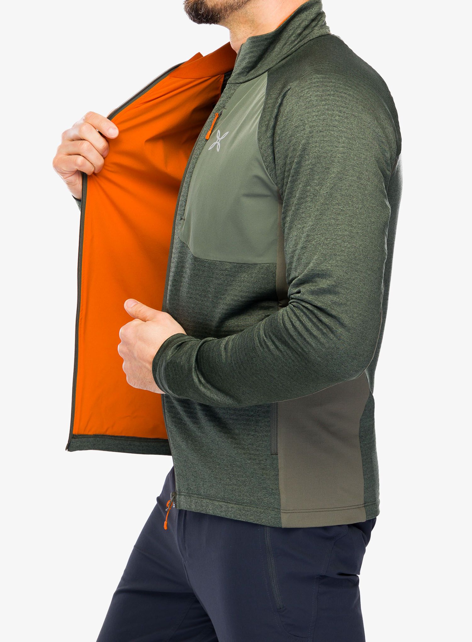 Džemperis su užtrauktuku Montura Dolomiti Maglia - sage green