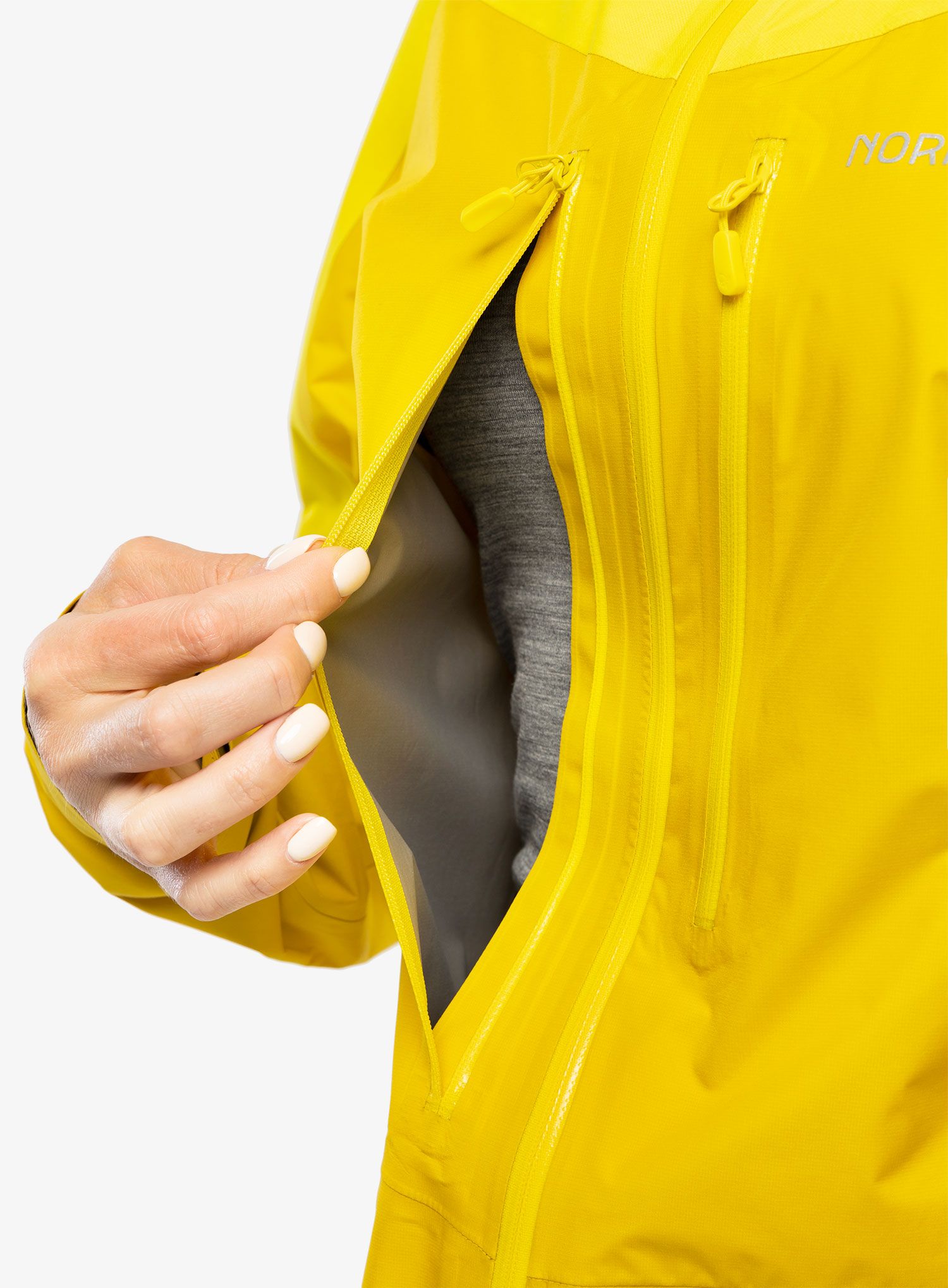 Moteriška striukė Norrona Falketind Gore-Tex Paclite Jacket - blazing yellow/sulphur