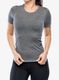 Termo marškinėliai moterims Odlo Merino 200 BL Top Crew Neck SS - odlo steel grey melange