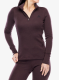 Moteriškas termoaktyvus džemperis Odlo Merino 260 BL Top Turtle Neck LS Half Zip - fudge