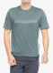 Greitai džiūstantys marškinėliai Patagonia Cap Cool Daily Graphic Shirt - 73 text logo nouveau green