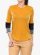 Moteriški dviratininko marškinėliai Patagonia Merino 3/4 Sleeve Bike Jersey - golden