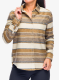 Moteriški marškinėliai Royal Robbins Clouds Rest Hemp LS - bistre pacific crest stripe