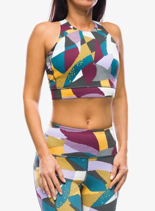 Sportinė liemenėlė Smartwool Active Crop Bra - twilight blue mosaic