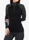 Moteriškas termoaktyvus džemperis Smartwool Classic Thermal Merino BL 1/4 Zip Boxed - blk digi snow