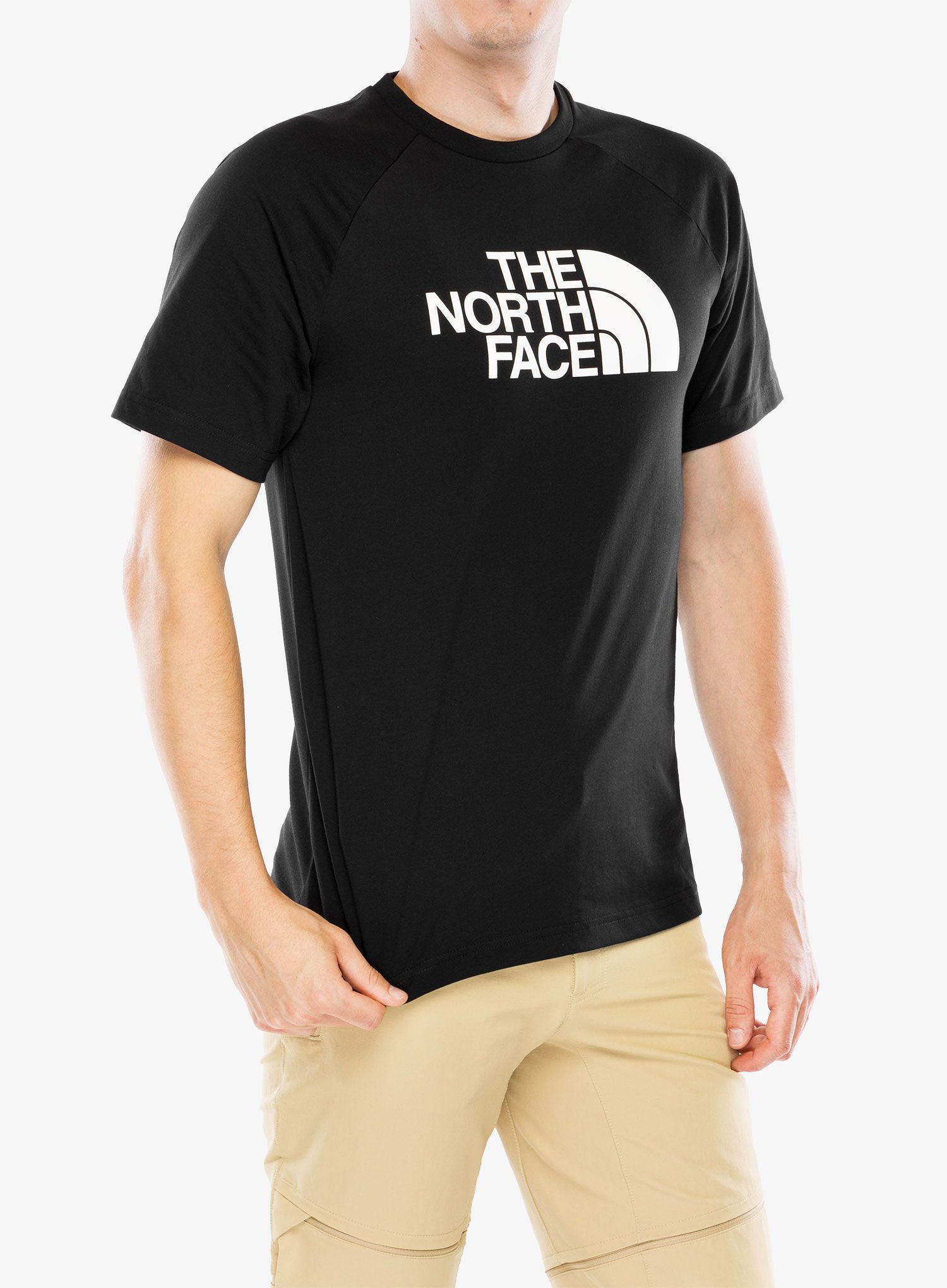 Medvilniniai marškinėliai The North Face S/S Raglan Easy Tee - tnf black
