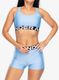 Sportinė liemenėlė Under Armour HeatGear Authentics Mid Branded Bra - horizon blue/white