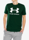 Medvilniniai marškinėliai Under Armour UA Logo Short Sleeve - forest green/white