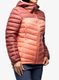 Pūkinė moteriška striukė Columbia Westridge Hooded Down Jacket - beetroot/faded peach
