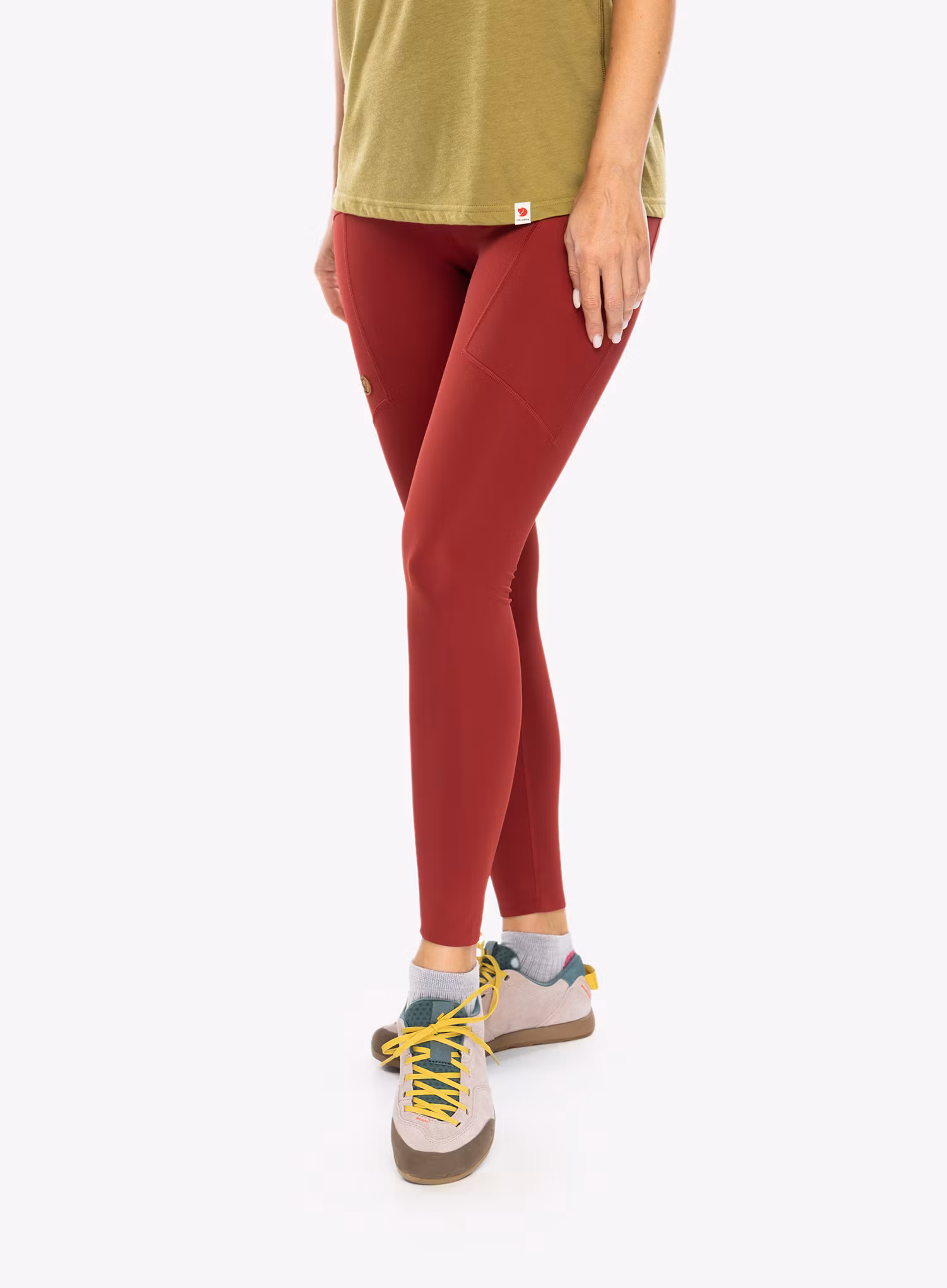 Žygio kelnės moterims Fjallraven Abisko Tights  - pomegranate red